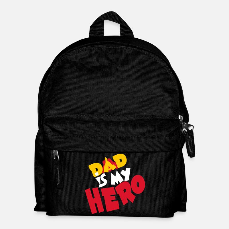 Papa est mon héros BD Papa est mon héros - Sac à dos Enfant - noir