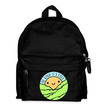 Be Kind It's Free Kindness Statement Saying - Kids' Backpack - black - Front