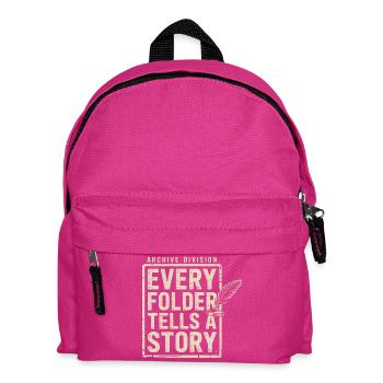 Every Folder Tells a Story - Kids' Backpack - fuchsia - Front