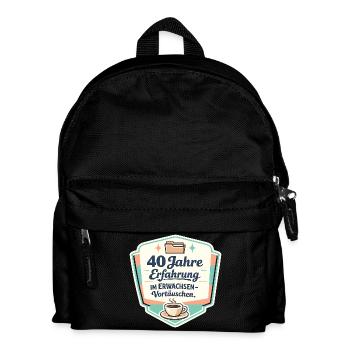 40 Jahre Erfahrung im Erwachsenen-Vortäuschen - Kinder Rucksack - Schwarz - Vorne