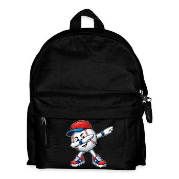 Dabbing Baseball - Kinder Rucksack - Schwarz - Vorne