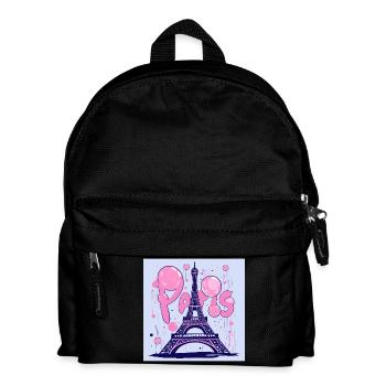 Graffiti de Paris à la tour Eiffel - Flying Gum - Sac à dos Enfant - noir - Devant