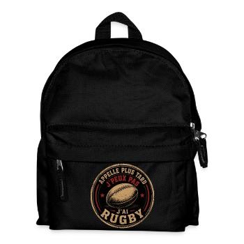 Appelle Plus Tard Rugby - Sac à dos Enfant - noir - Devant