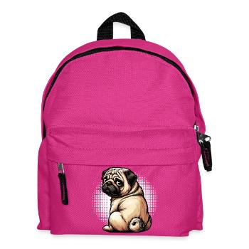 Carlin Carlin Propriétaire de carlin Amoureux du carlin Porte-carlin - Sac à dos Enfant - fuchsia - Devant