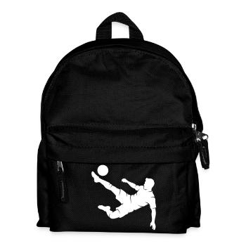 Fussballer Fallrückzieher Silhouette - Kinder Rucksack - Schwarz - Vorne