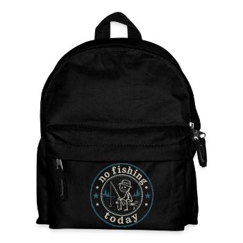 No Fishing Today | Humorous Absent-Minded Fisherman - Kids' Backpack - black - Front