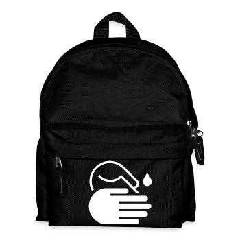 Wash Hands Icon - Kids' Backpack - black - Front