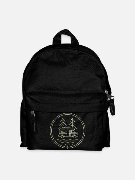 Campervan in nature - Kids' Backpack - black