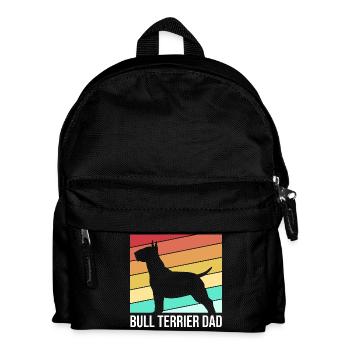 Bullterrier - Kinder Rucksack - Schwarz - Vorne
