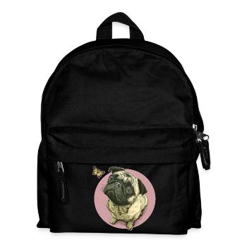 Carlin avec papillon - Sac à dos Enfant - noir - Devant