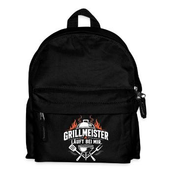 Grillmeister - Läuft bei mir! - Kinder Rucksack - Schwarz - Vorne