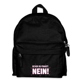 Bevor du fragst Nein lustiger Morgenmuffel - Kinder Rucksack - Schwarz - Vorne