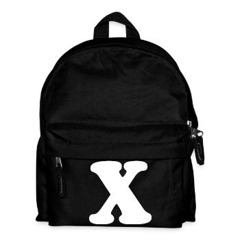 Large X Style Print | Letter X | X Logo - Kids' Backpack - black - Front