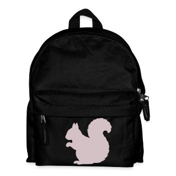 Silhouette d’écureuil rose - Sac à dos Enfant - noir - Devant