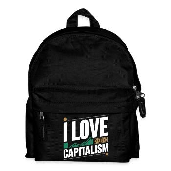 I Love Capitalism Unternehmer Aktien Kapitalismus - Kinder Rucksack - Schwarz - Vorne