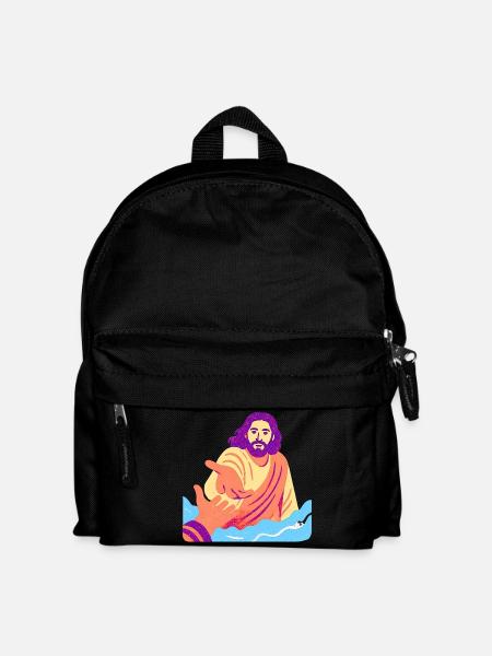 Jesus – Retro Pop Art - Kinder Rucksack - Schwarz