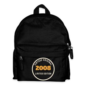 Vintage 2008 Original Limited Edition 18. Geburtst - Kinder Rucksack - Schwarz - Vorne