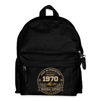 August 1970 Original Birthday Vintage Mountain - Kinder Rucksack - Schwarz - Vorne