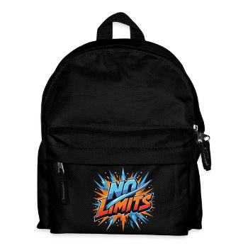 No Limits Motivation Sports Gaming Saying Design - Kids' Backpack - black - Front
