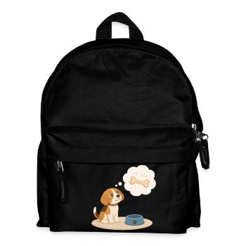 Beagle dreams of a bone - Kids' Backpack - black - Front