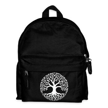Tree of Life Silhouette Circle - Kids' Backpack - black - Front
