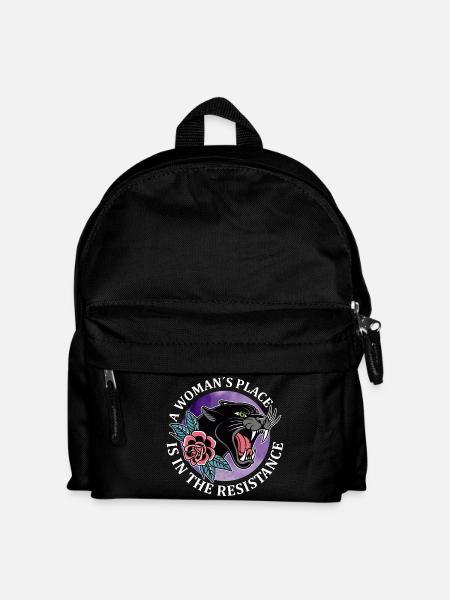 Feminismus A Woman´s Place Is In The Resistance - Kinder Rucksack - Schwarz