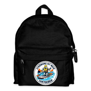 Wildwasser SUP Roboter Wildnis Paddler Design - Kinder Rucksack - Schwarz - Vorne