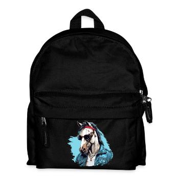 Urban Stallion: Streetwise Horse Vibes - Sac à dos Enfant - noir - Devant