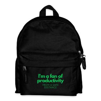 I'm a Fan of Productivity - Kids' Backpack - black - Front