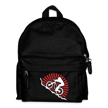Motif Mountain Biker Downhill Gift - Kids' Backpack - black - Front