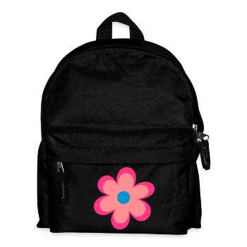 Blumen - Kinder Rucksack - Schwarz - Vorne