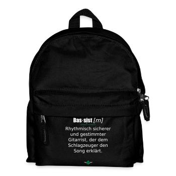 Bassist (m) - Kinder Rucksack - Schwarz - Vorne