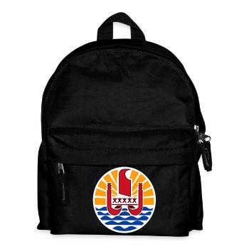 National coat of arms of French Polynesia - Kids' Backpack - black - Front