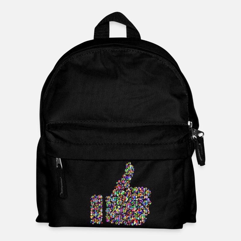 Regenbogenfarbener Daumen - Kinder Rucksack - Schwarz