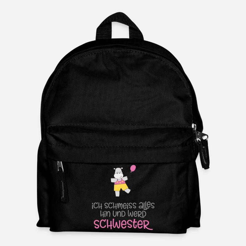 Schwester - Kinder Rucksack - Schwarz