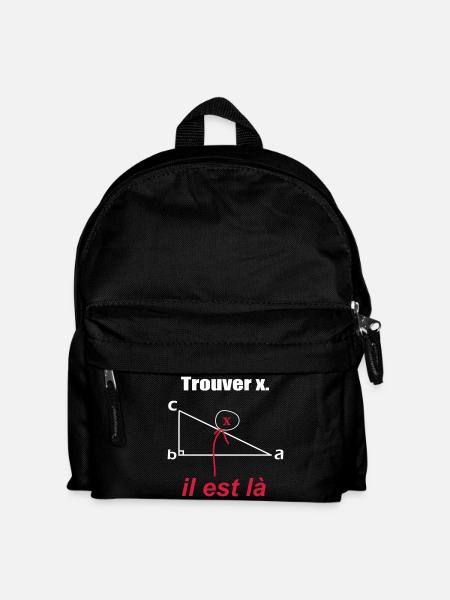 x est ici - Sac à dos Enfant - noir