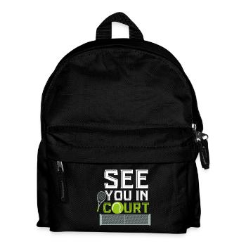 See You in Court Tennis Sport BallSport Lawn Sand - Kids' Backpack - black - Front
