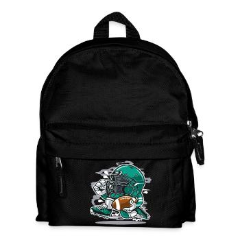 AMERICAN FOOTBALL SPIELER- Football Comic Geschenk - Kinder Rucksack - Schwarz - Vorne