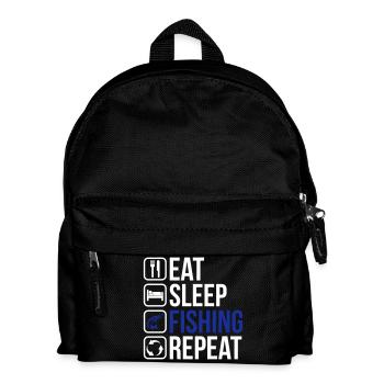 Eat Sleep Fishing Repeat - Kinder Rucksack - Schwarz - Vorne