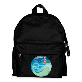 whale - Kids' Backpack - black - Front