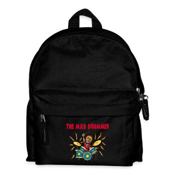 der verrückte Schlagzeuger - Kinder Rucksack - Schwarz - Vorne