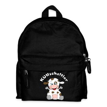 Kuscheltier Kuh = KUHscheltier - Kinder Rucksack - Schwarz - Vorne