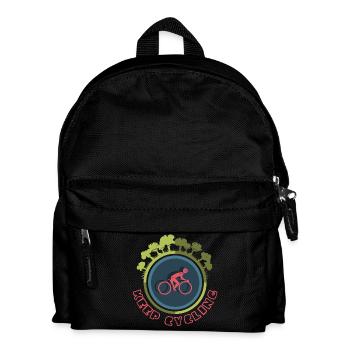 Icône du cyclisme Logo de l’icône de la nature de la forêt - Sac à dos Enfant - noir - Devant