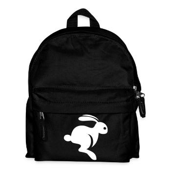 An adorable rabbit - Kids' Backpack - black - Front