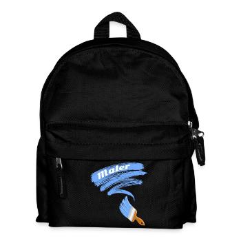 Maler Motiv Pinsel - Kinder Rucksack - Schwarz - Vorne
