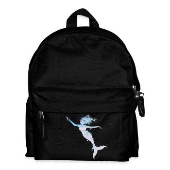 verspielte Meerjungfrau in kühlen Pastellfarben - Kinder Rucksack - Schwarz - Vorne