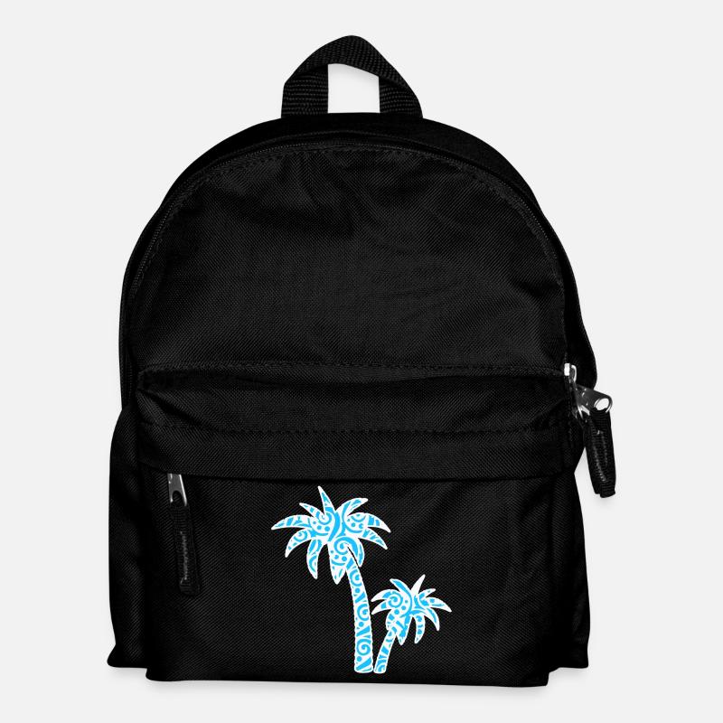 Tropic Wave Abstract Palm Design - Sac à dos Enfant - noir