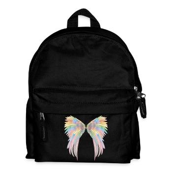 Beautiful angel wings in pastel colors - Kids' Backpack - black - Front