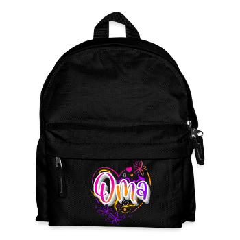 Oma - Kinder Rucksack - Schwarz - Vorne