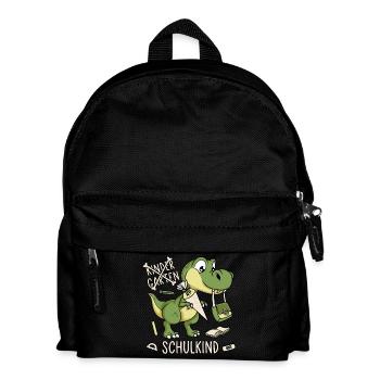 Schule Einschulung Dinosaurier Dino Schulkind - Kinder Rucksack - Schwarz - Vorne